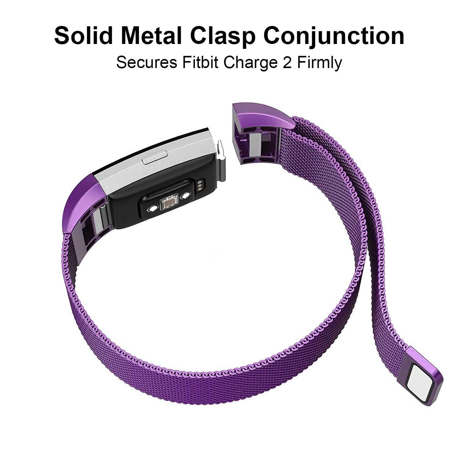 Stainless Steel Mesh Milanese Loop Band for Fitbit Charge 2