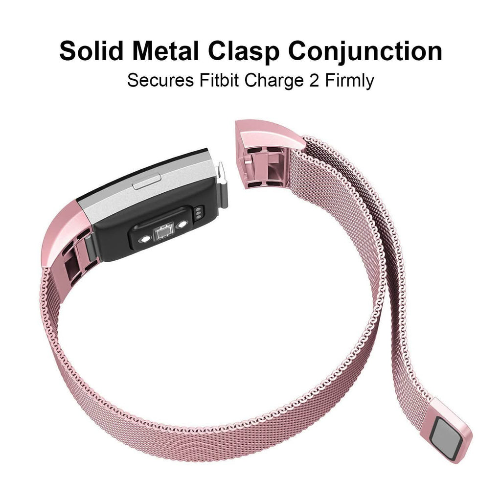 Stainless Steel Mesh Milanese Loop Band for Fitbit Charge 2