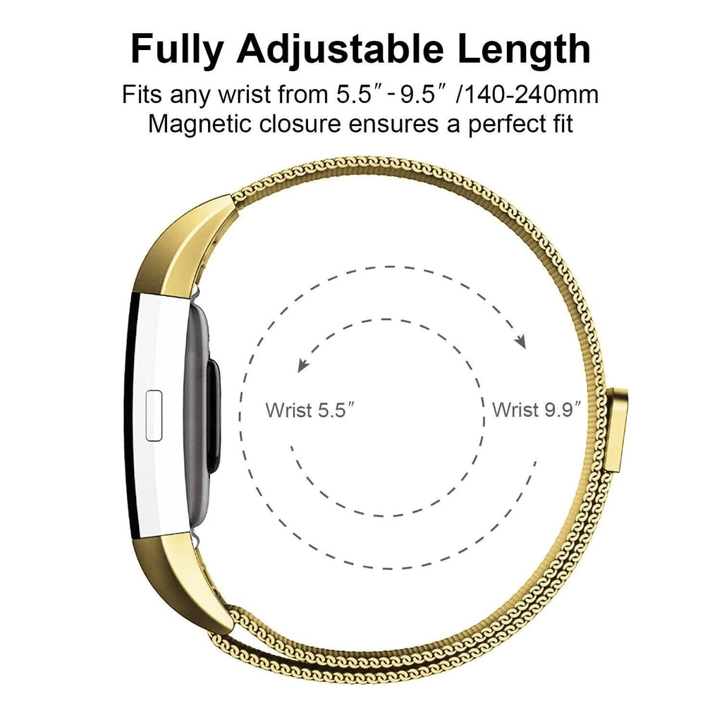Stainless Steel Mesh Milanese Loop Band for Fitbit Charge 2