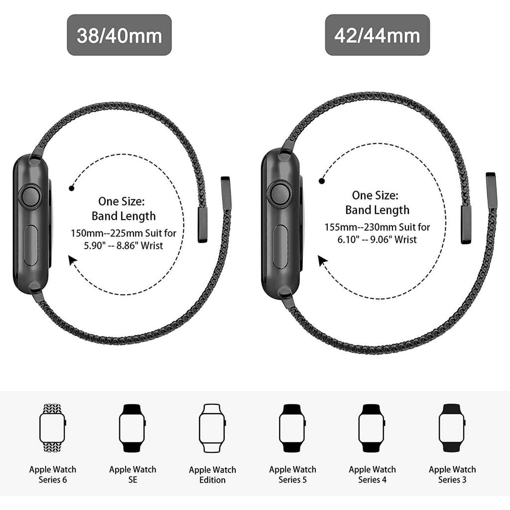 Stainless Steel Mesh Strap Replacement for Apple Watch