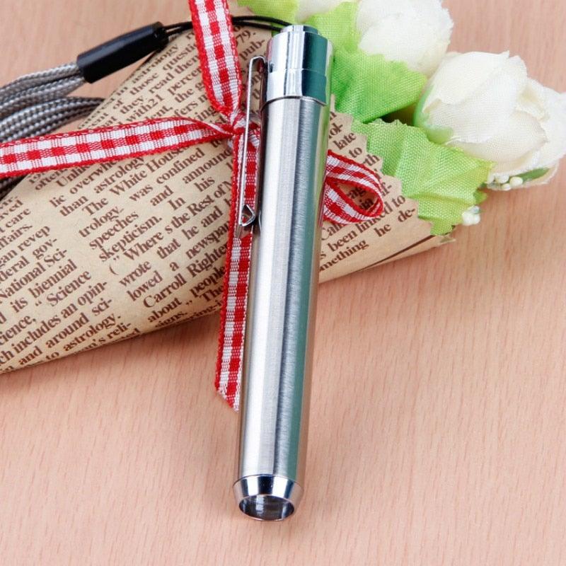 Stainless Steel Mini Pocket UV Black Light Flashlight Led Lamp Portable Flashlight Ultraviolet Pen Lights For Leak Pet Urine Bed Bug  Dry Stain & Dye Detector Marker Checker Detection