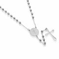 Stainless Steel Saint Benedict Rosary Necklace