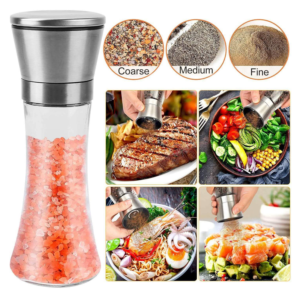 Stainless Steel Salt Pepper Grinder with Adjustable Coarseness