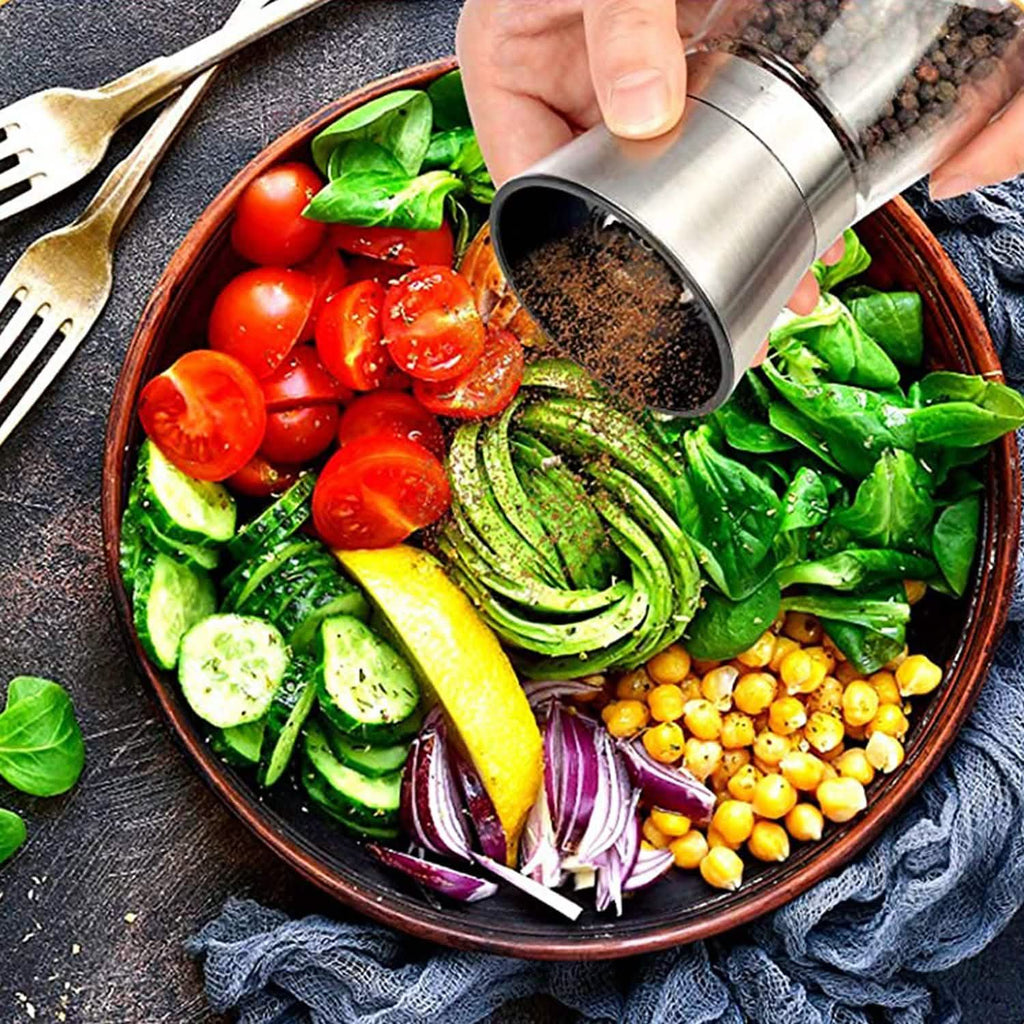 Stainless Steel Salt Pepper Grinder with Adjustable Coarseness