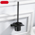 Stainless Steel Toilet Brush Holder Black Wall Mounted Toilet Bowl Brush Holder For Bathroom Cleaning Kit
