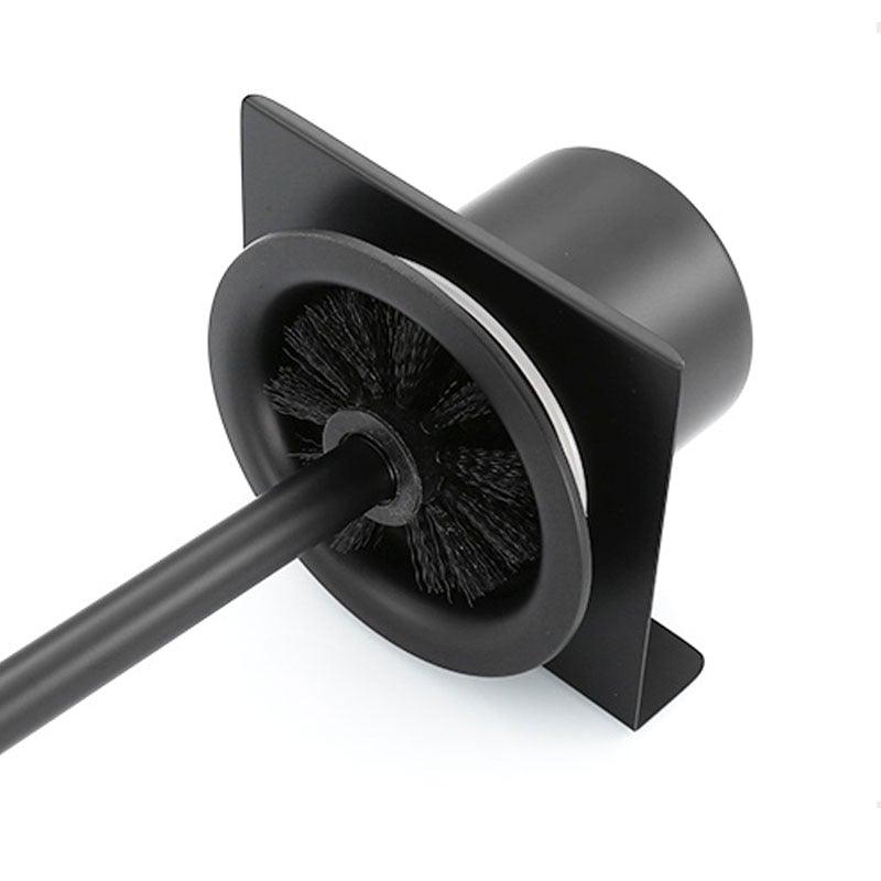 Stainless Steel Toilet Brush Holder Black Wall Mounted Toilet Bowl Brush Holder For Bathroom Cleaning Kit