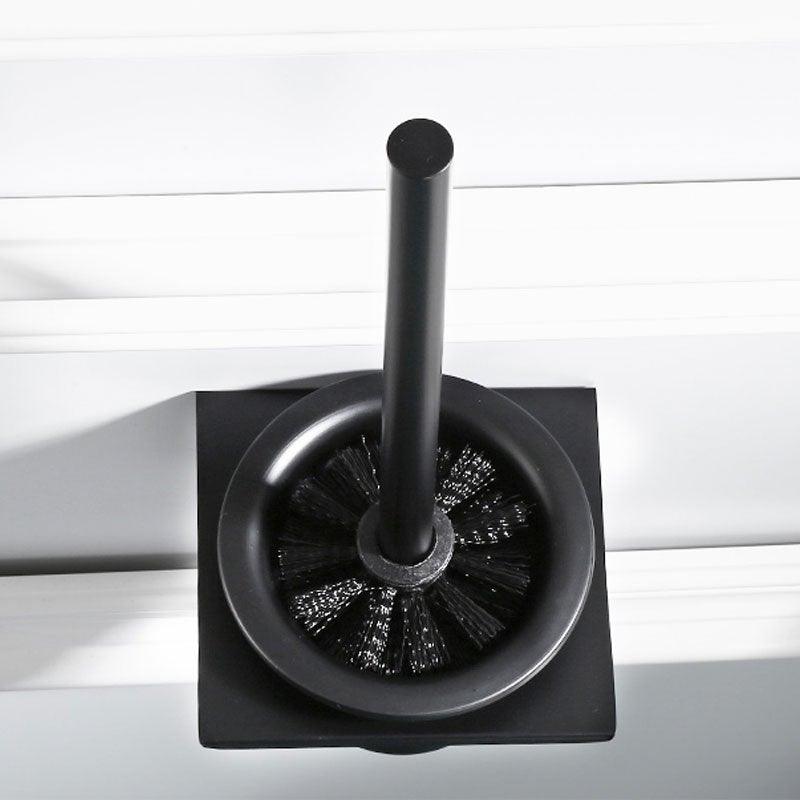 Stainless Steel Toilet Brush Holder Black Wall Mounted Toilet Bowl Brush Holder For Bathroom Cleaning Kit