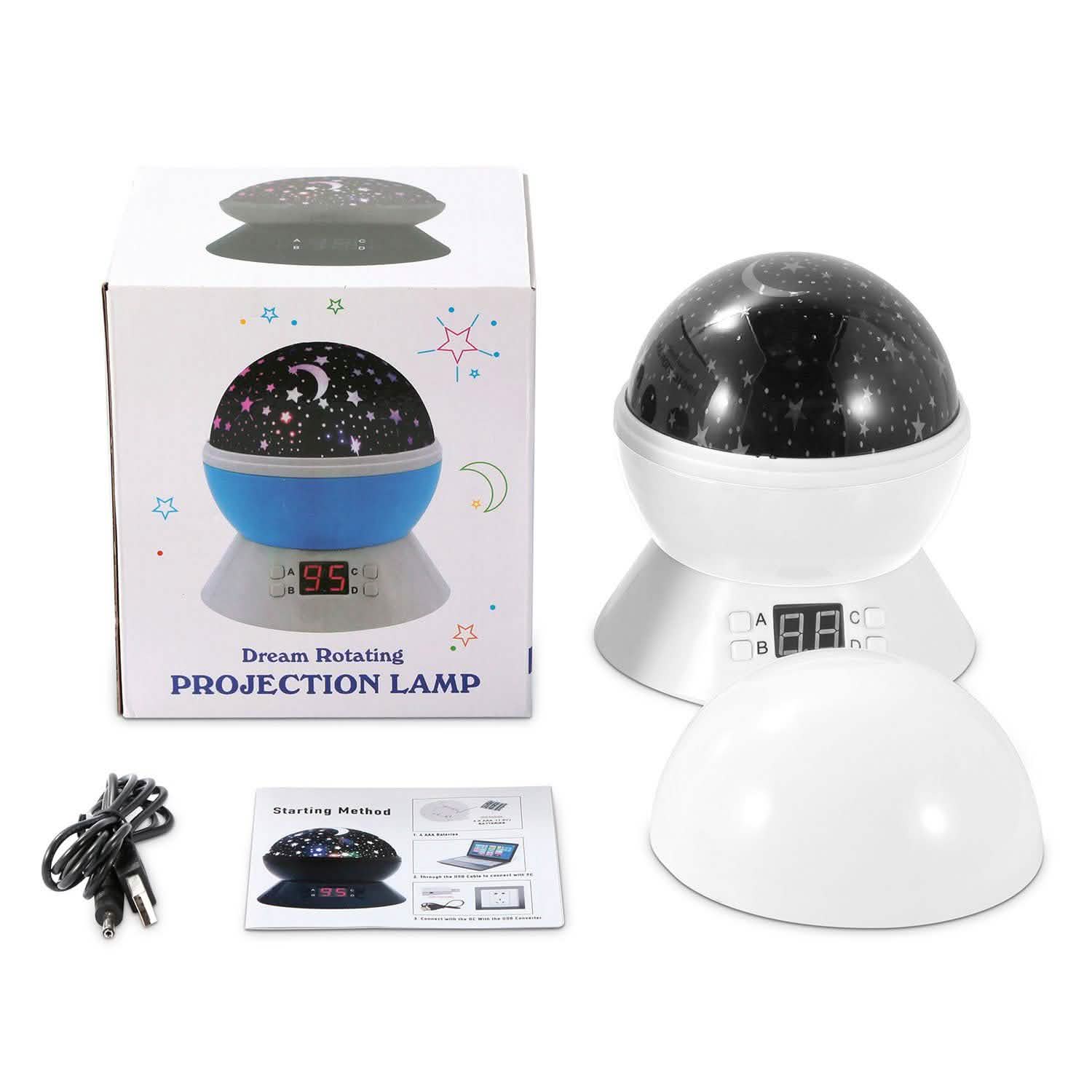 Star Moon LED Projector Lamp Kids Night Light