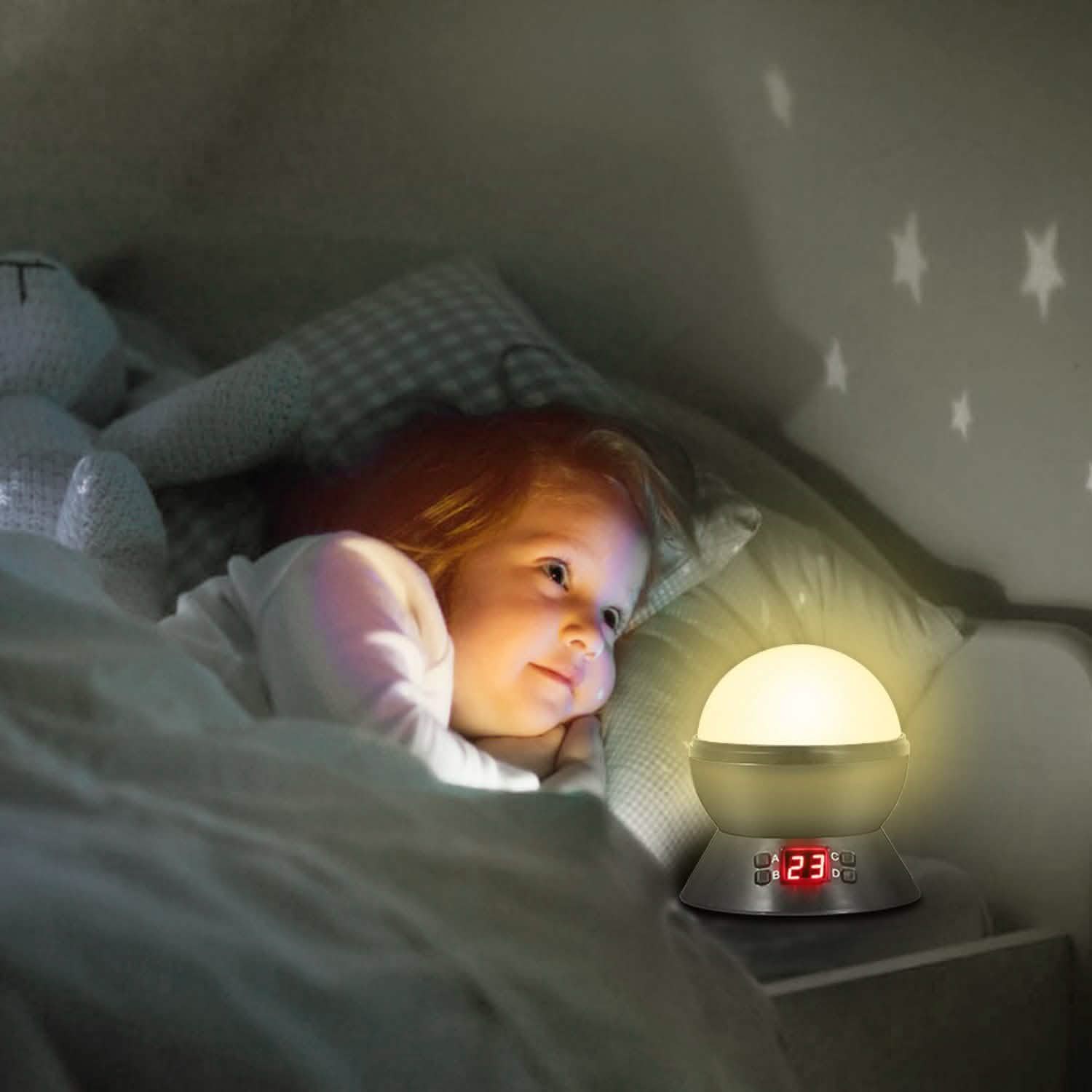 Star Moon LED Projector Lamp Kids Night Light