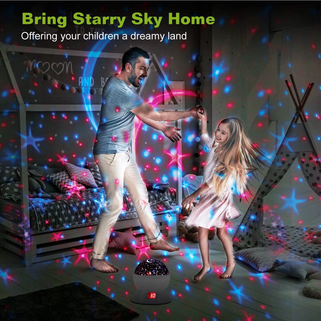 Star Moon LED Projector Lamp Kids Night Light