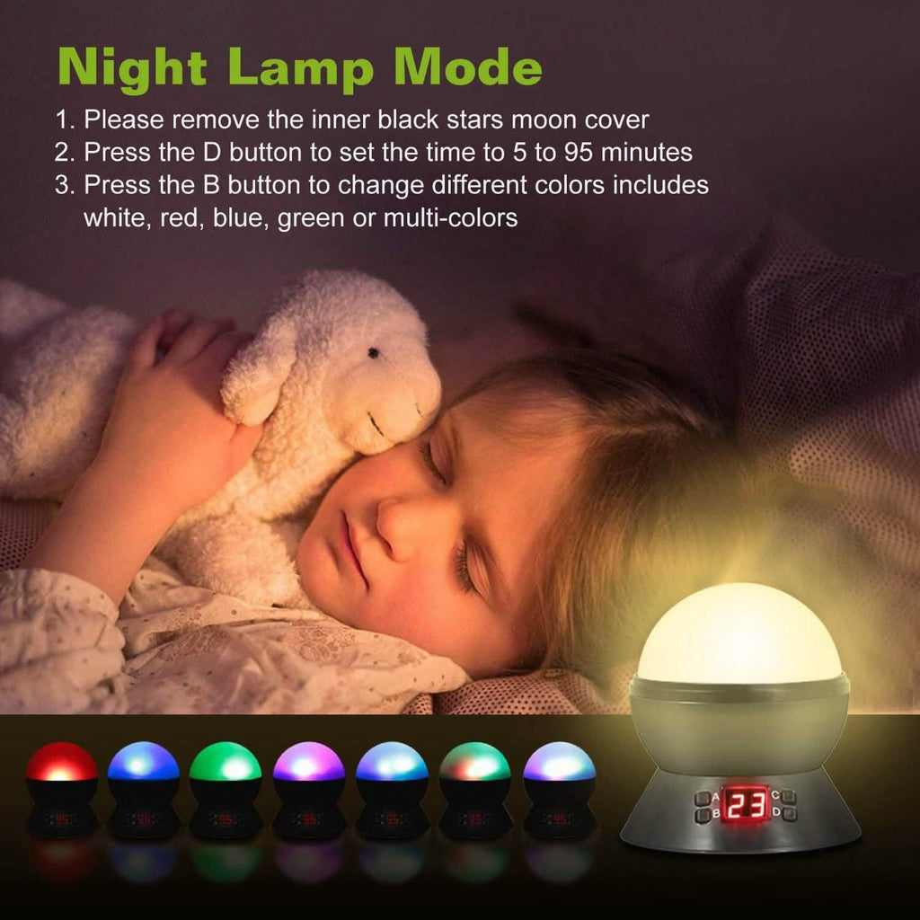 Star Moon LED Projector Lamp Kids Night Light