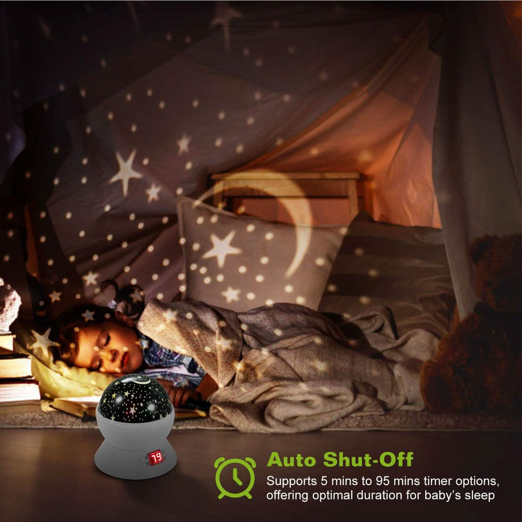 Star Moon LED Projector Lamp Kids Night Light