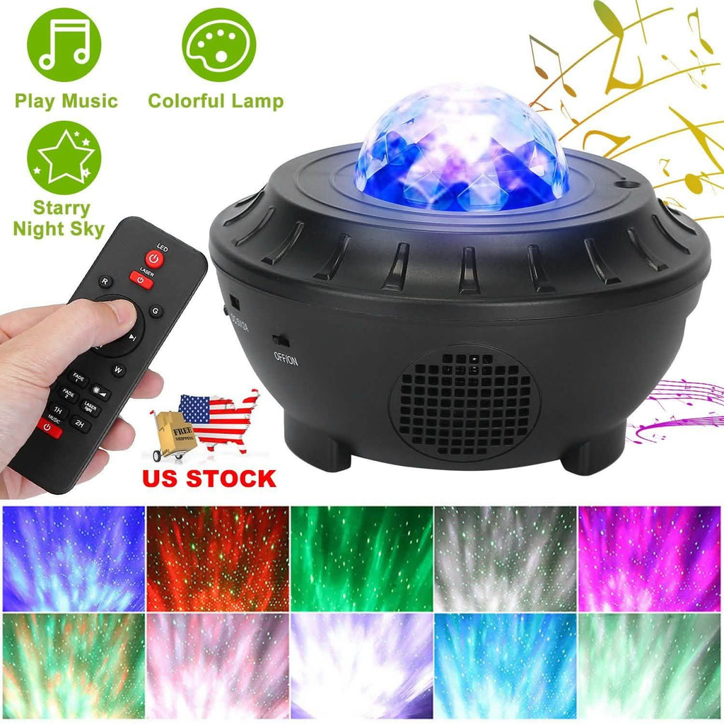 Star Projector Lamp RGBW Wireless Music Speaker Night Light