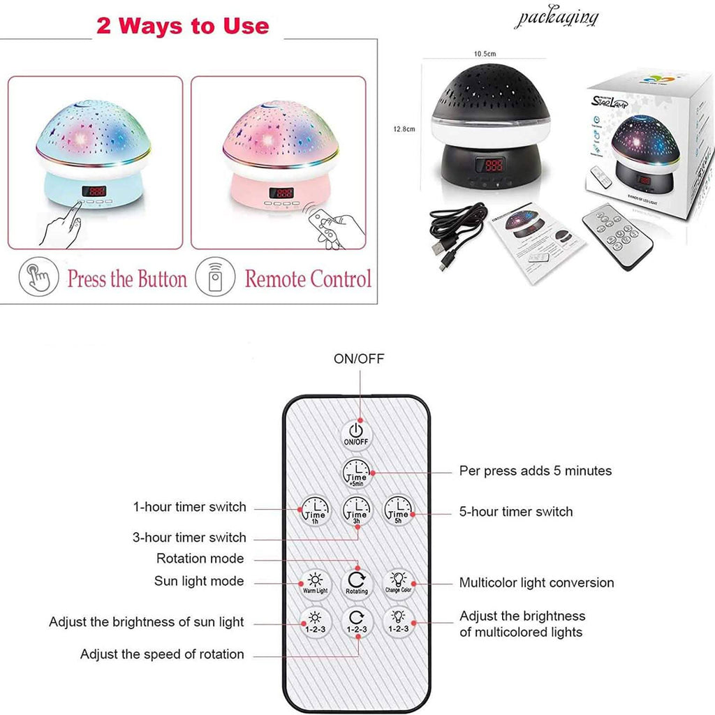 Star Projector Night Light for Kids