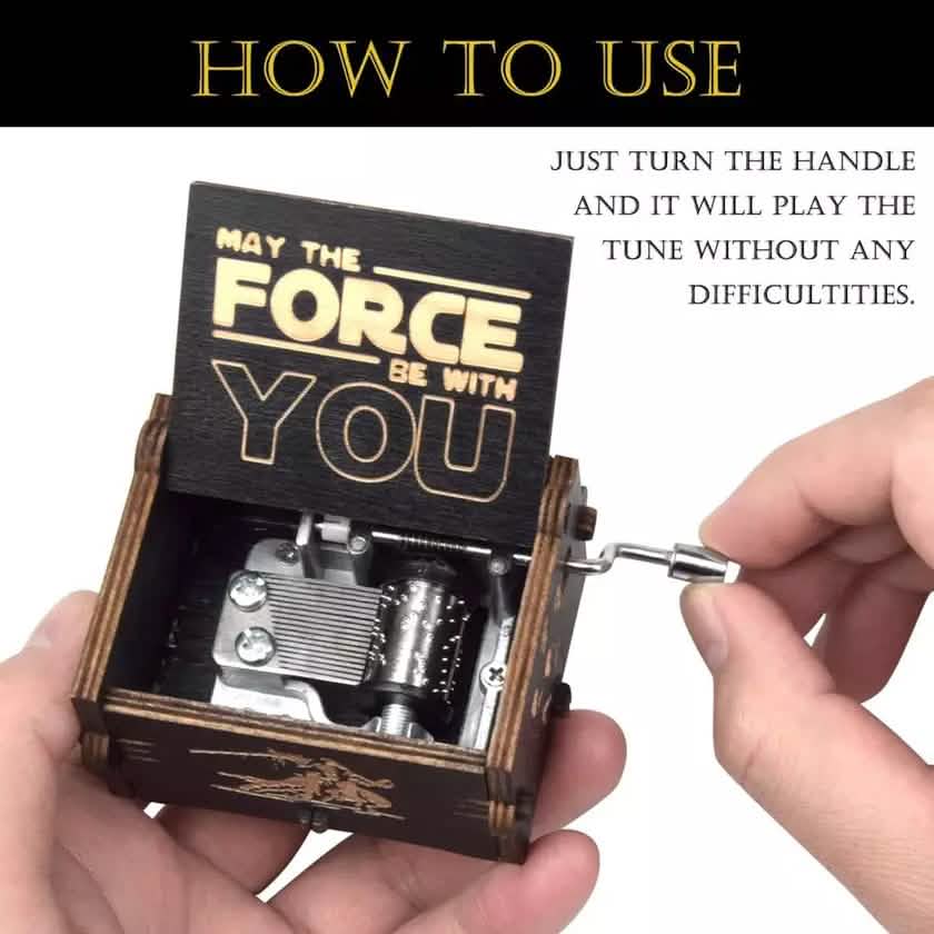 Star Wars Engraved Wooden Music Box