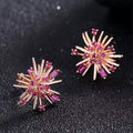Starburst Swarovski Crystal Stud Earring in 18K Rose Gold
