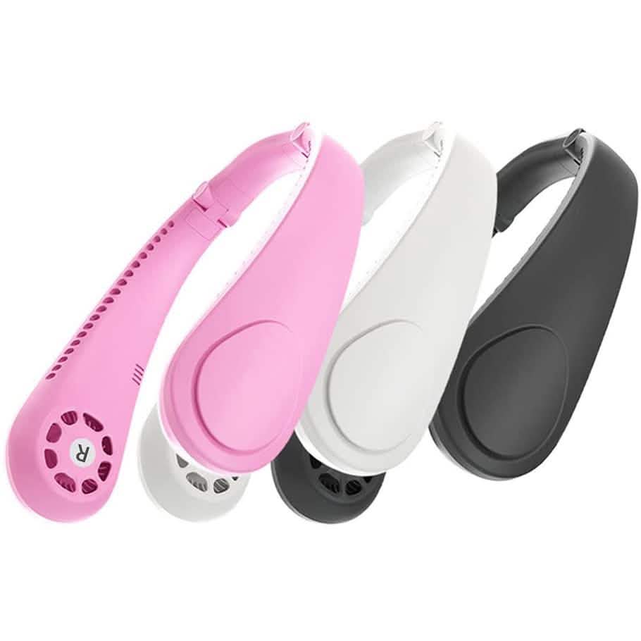 Staright Portable Hanging Neck Fan & Music Player Hands-Free Bladeless Fan