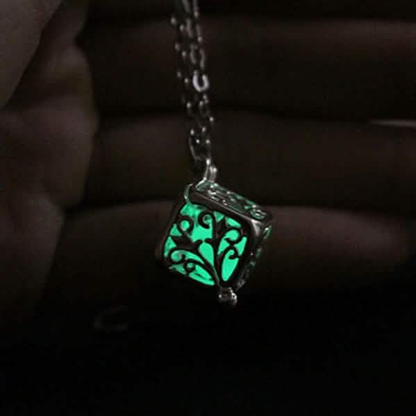 Steampunk Pretty Magic Round Fairy Locket Glow In The Dark Pendant Necklace