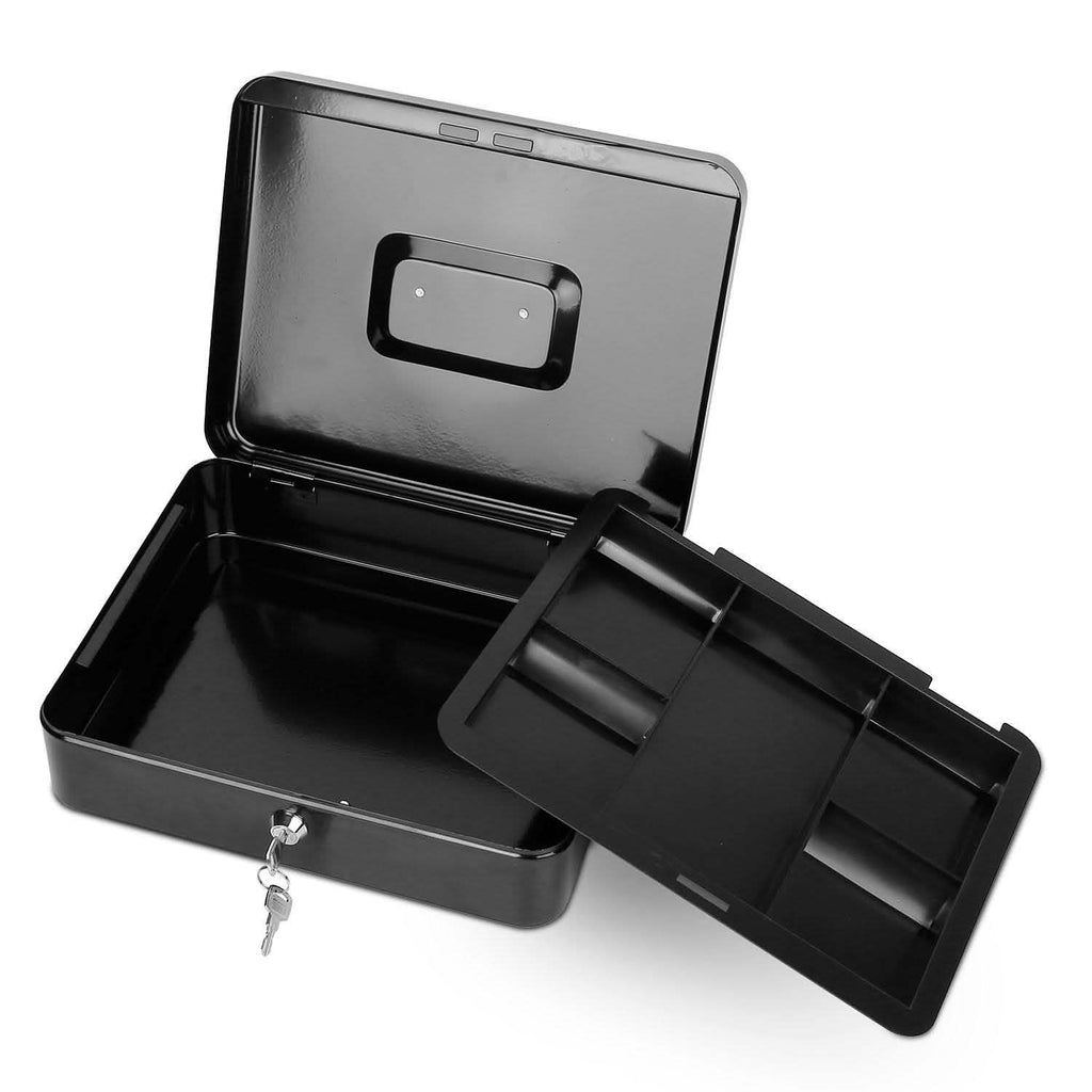 Steel Cash Box with Removable Tray
