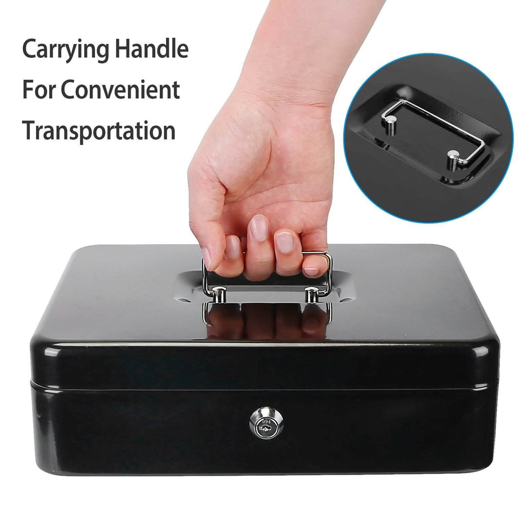 Steel Cash Box with Removable Tray