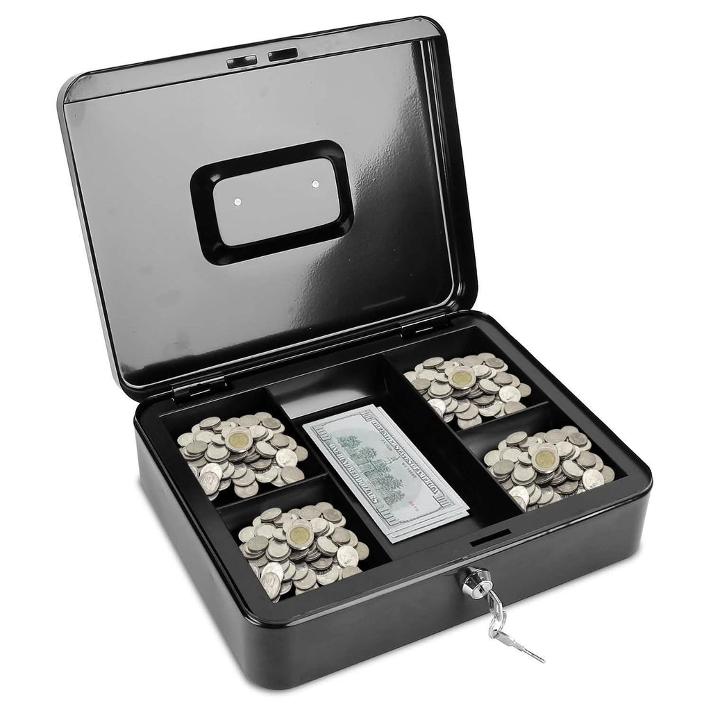 Steel Cash Box with Removable Tray