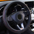 Steering Wheel Cover 14.5"- 15" Diameter Universal Fiber Leather