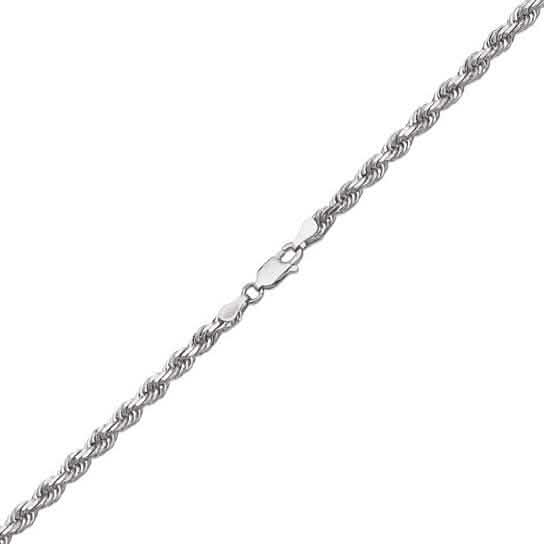 Sterling Silver 1.3mm Rope Twisted Link Chain Necklace