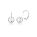 Sterling Silver 4mm Leverback Ball Earrings