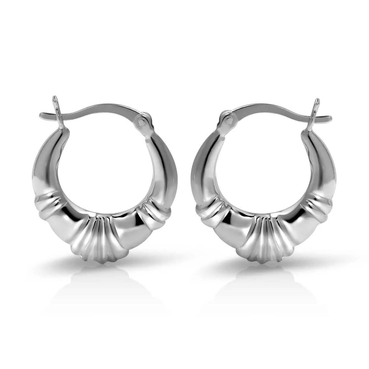 Sterling Silver Classic Shrimp Earrings by Paolo Fortelini