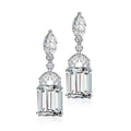 Sterling Silver Cubic Zirconia Lantern Earrings