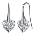 Sterling Silver Cubic Zirconia Party Heart Earrings