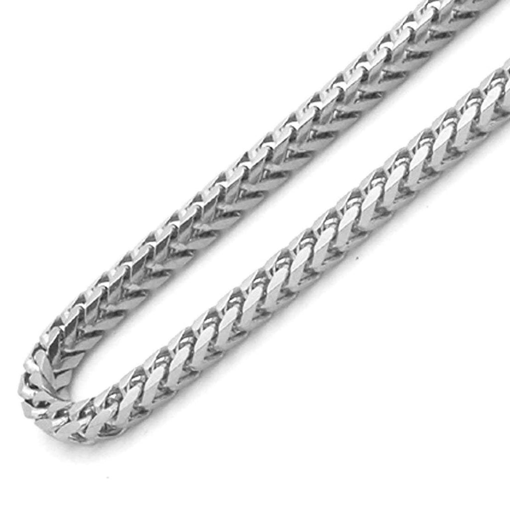Sterling Silver Italian 2.5mm Franco Square Box Link Chain