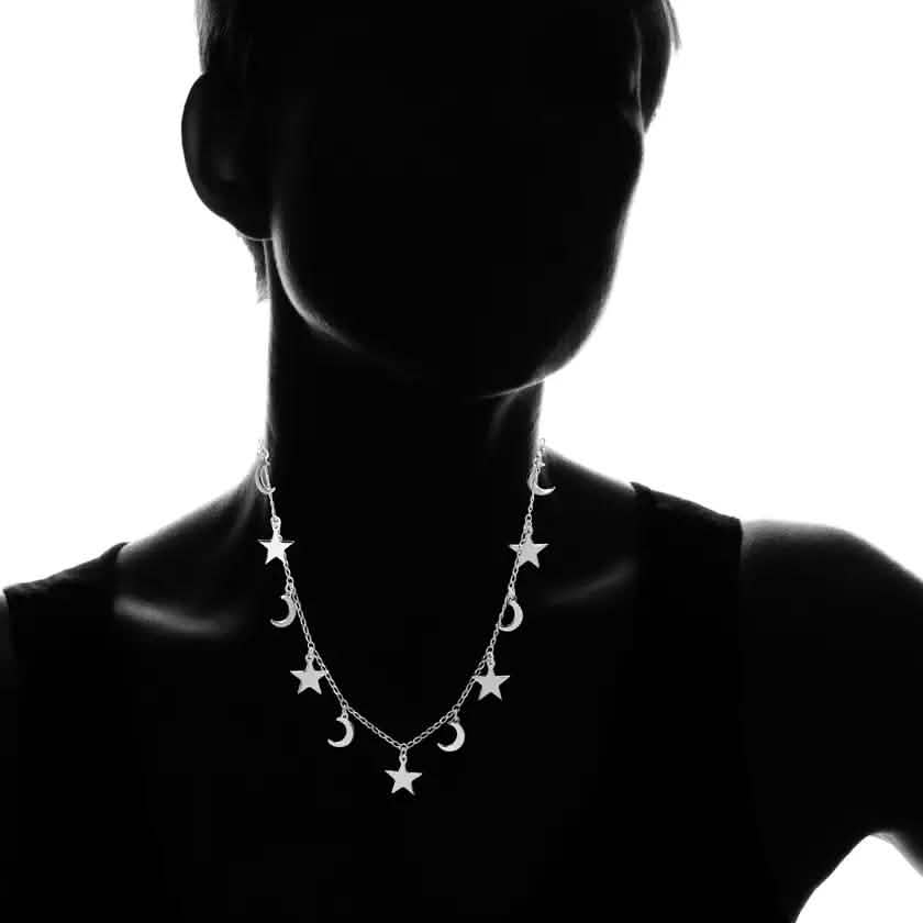 Sterling Silver Multi Charm Necklace