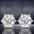 Sterling Silver Plated CZ Stud Earrings