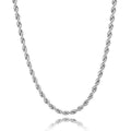 Sterling Silver Rope Twisted Link Chain Necklace