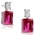 Sterling Silver Ruby Earrings