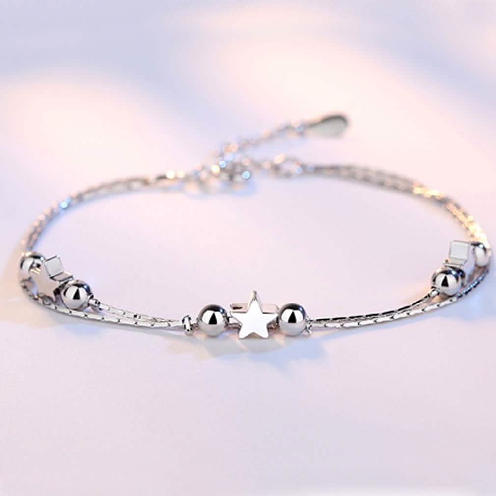 Sterling Silver Star Charm Bracelet