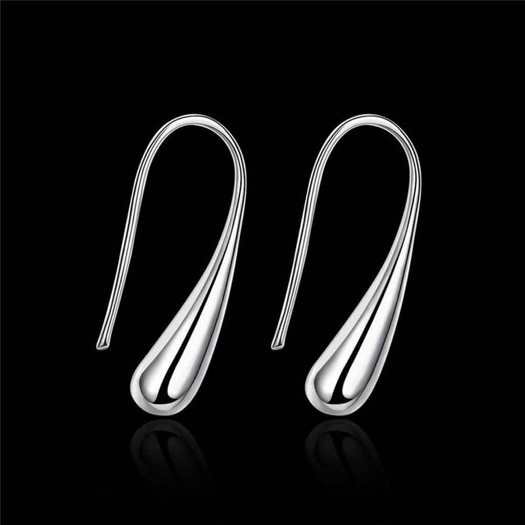Sterling Silver Waterdrop Hook Earrings