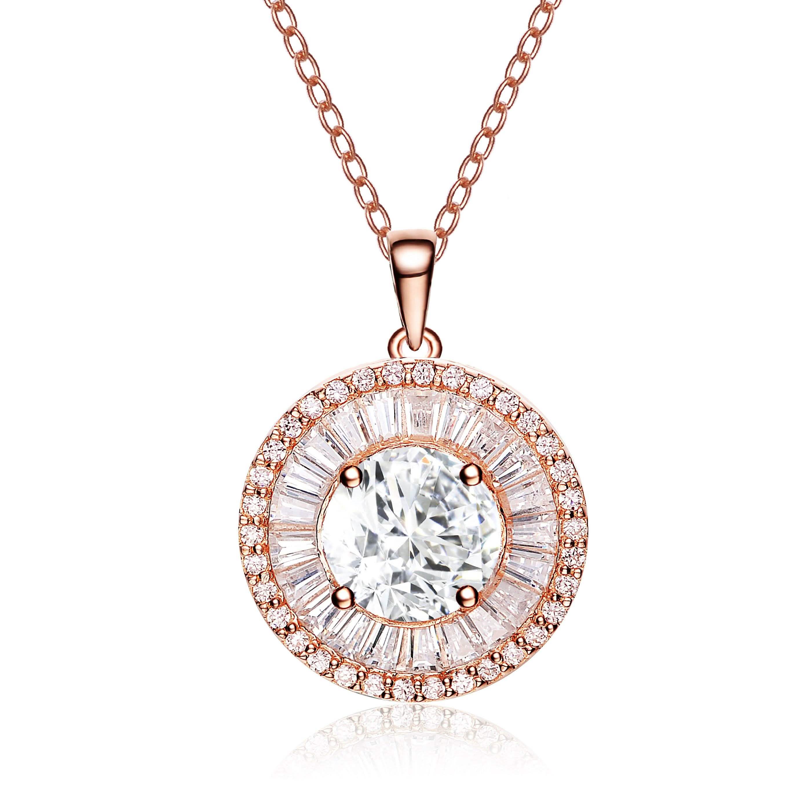 Sterling Silver with Rose Gold Plated  Pendant