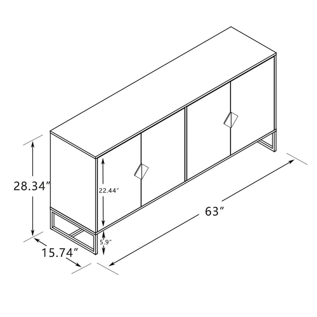 Storage Sideboard Cabinet White