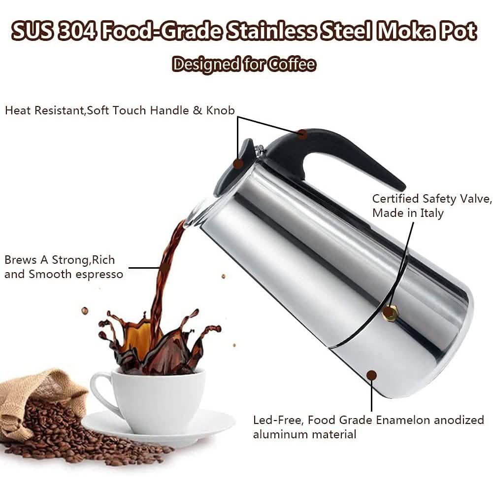 Stovetop Espresso & Moka Pot Italian Coffee Maker