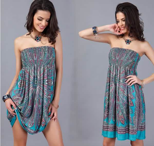 Strapless Paisley Print Dress - Assorted Styles and Sizes