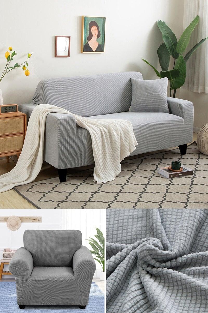 Stretch Armchair Slipcover Washable Furniture Protector Thick Sofa Protector Solid Printed Sofa Covers For Living Room Couch Cover Corner Sofa  Water Resistant Couch Cover Furniture Protector