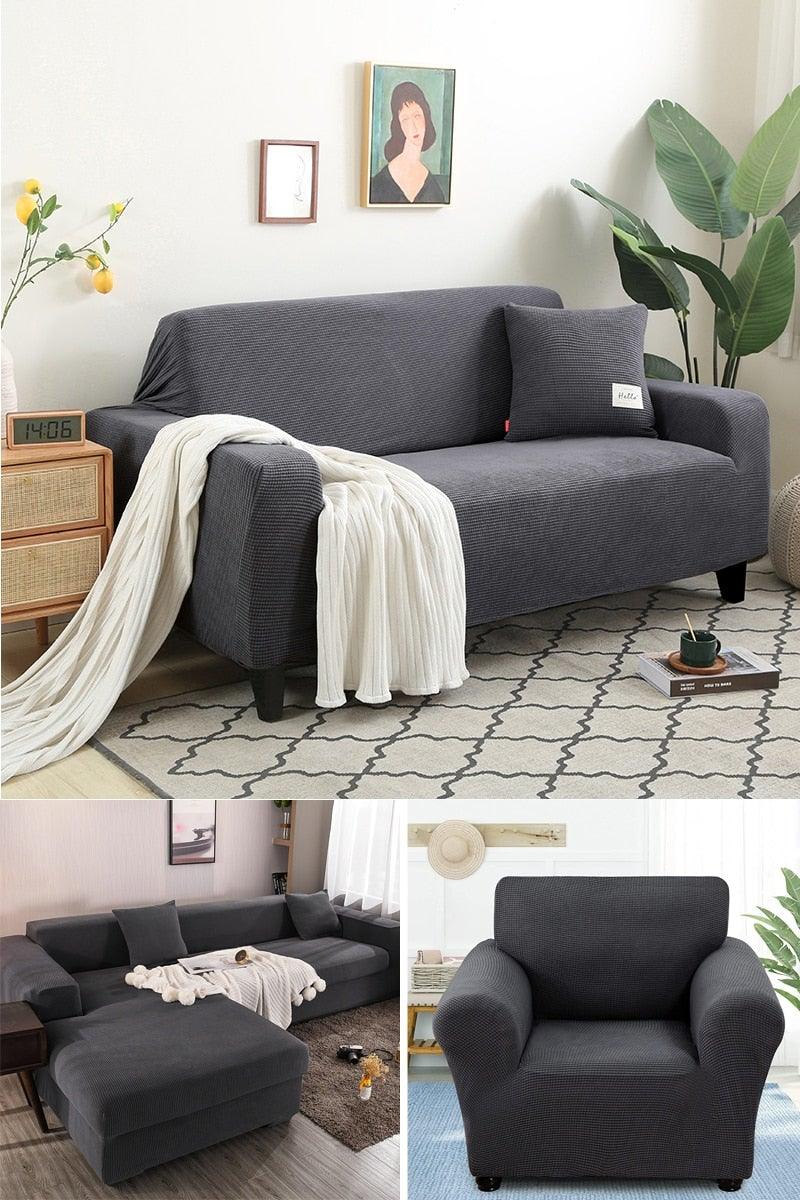 Stretch Armchair Slipcover Washable Furniture Protector Thick Sofa Protector Solid Printed Sofa Covers For Living Room Couch Cover Corner Sofa  Water Resistant Couch Cover Furniture Protector