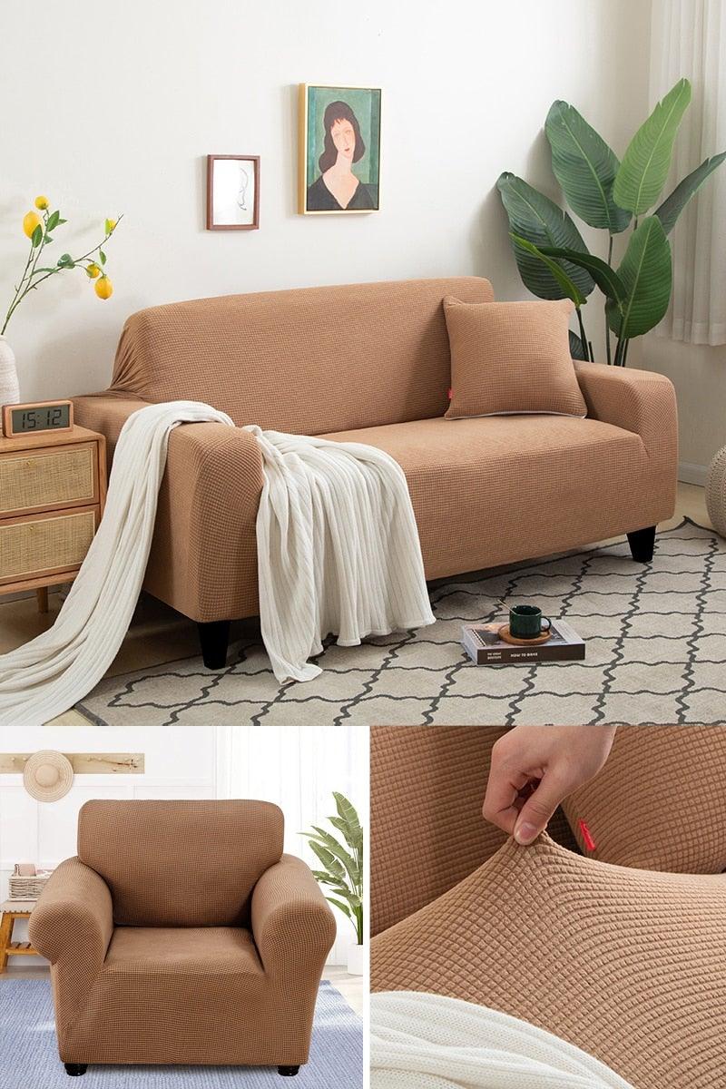 Stretch Armchair Slipcover Washable Furniture Protector Thick Sofa Protector Solid Printed Sofa Covers For Living Room Couch Cover Corner Sofa  Water Resistant Couch Cover Furniture Protector