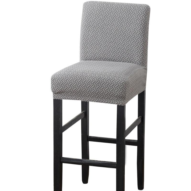 Stretch High-Hoot Bar Stool Chair Cover Polar Fleece Solid Color Bar Cafe Front Desk Restaurant Wedding Chair Protective Cover Stretch Chair Cover For Dining Room Elastic Material Slipcover For Office Chair