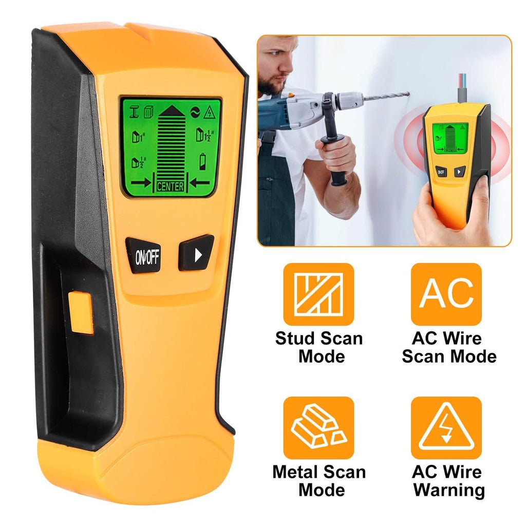 Stud Center Finder Wall Scanner AC Live Wire Detector with LCD Display