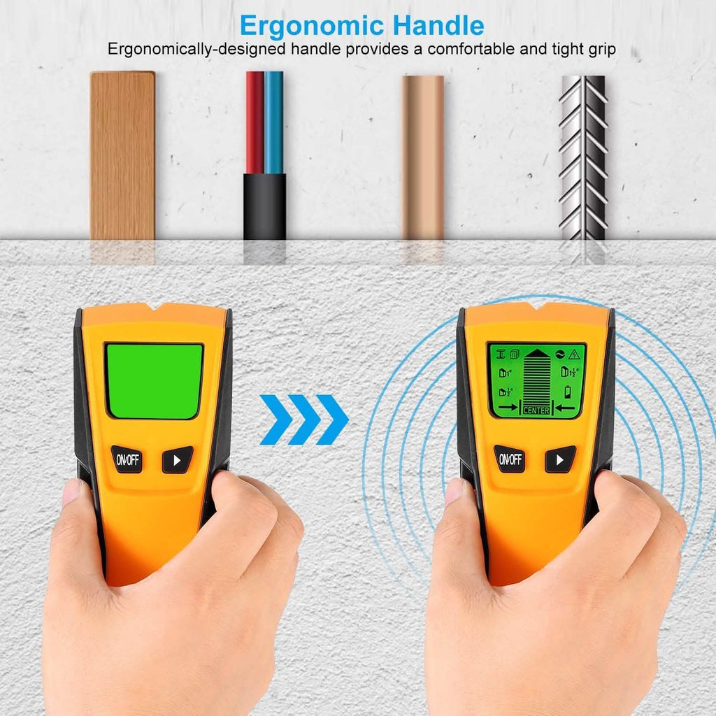 Stud Center Finder Wall Scanner AC Live Wire Detector with LCD Display