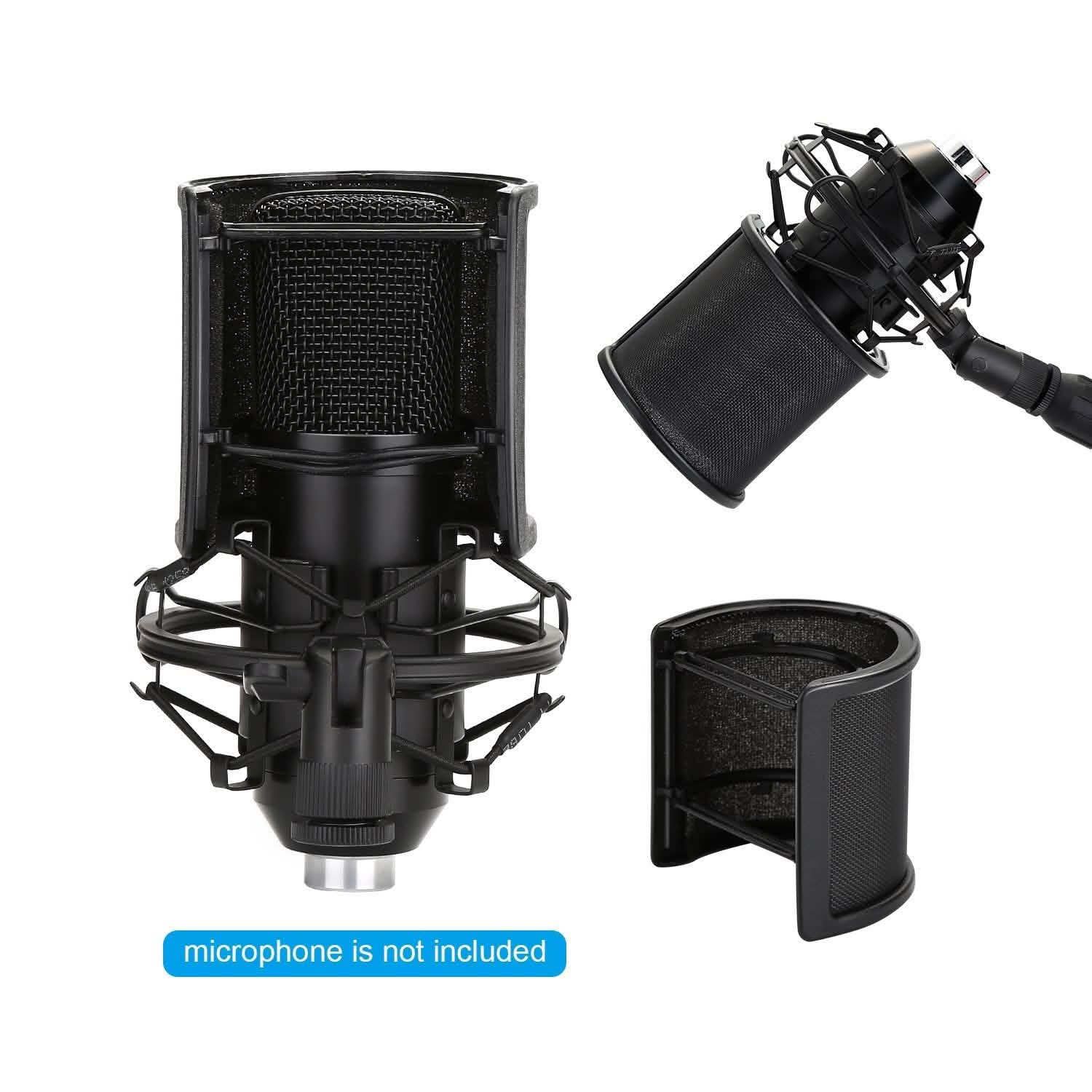 Studio Microphone Pop 3 Filter Layers Windscreen Shield Cover Mesh