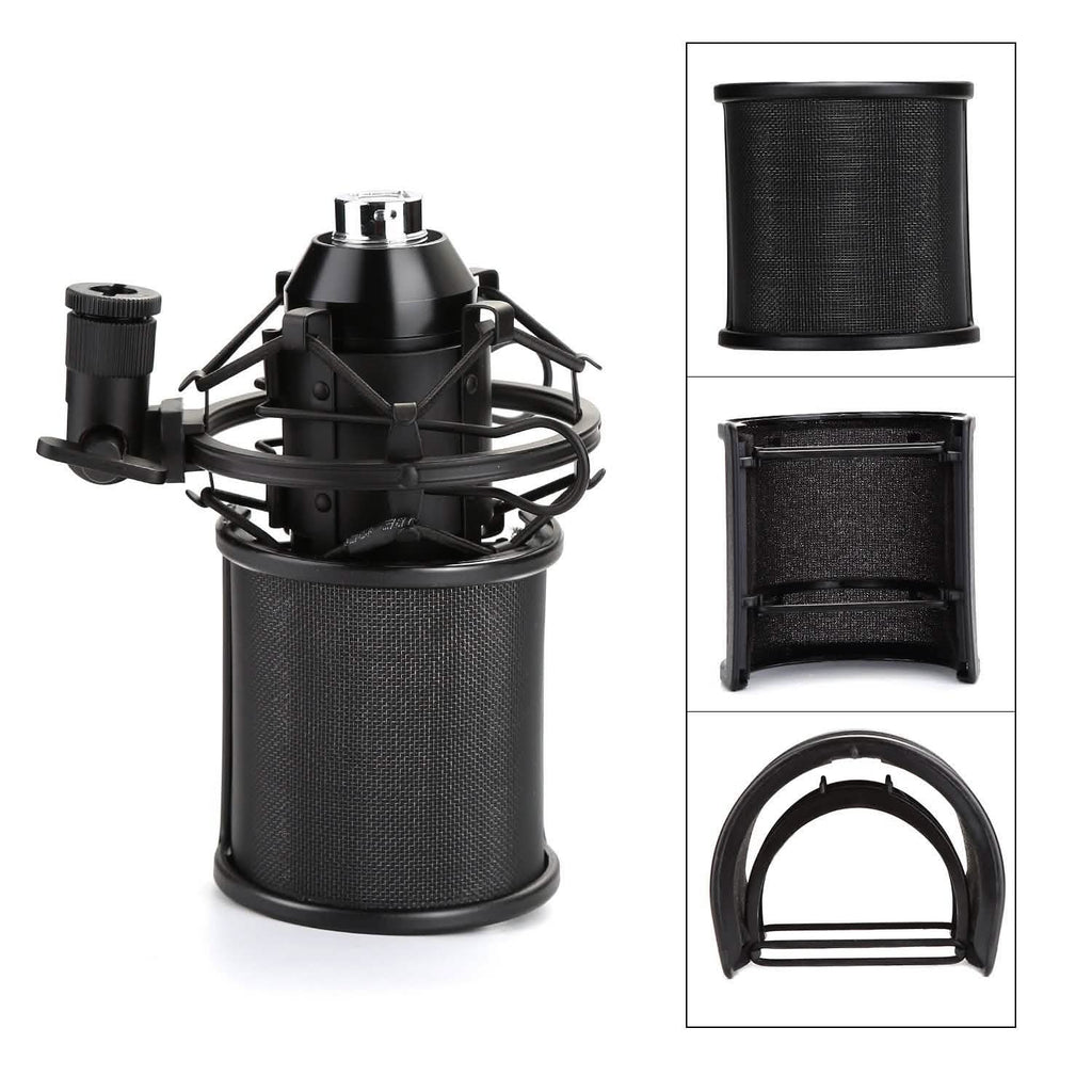 Studio Microphone Pop 3 Filter Layers Windscreen Shield Cover Mesh